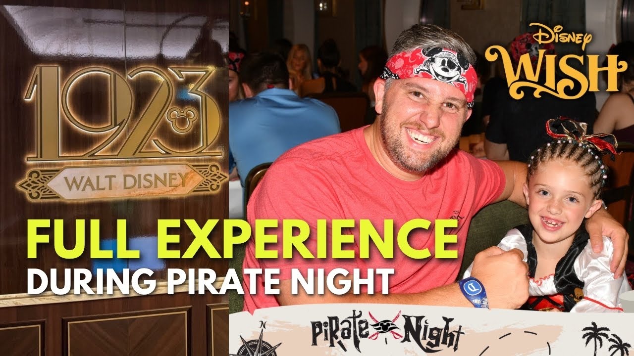 First Time Dining at 1923 on Disney Wish | Pirate Night Full Experience