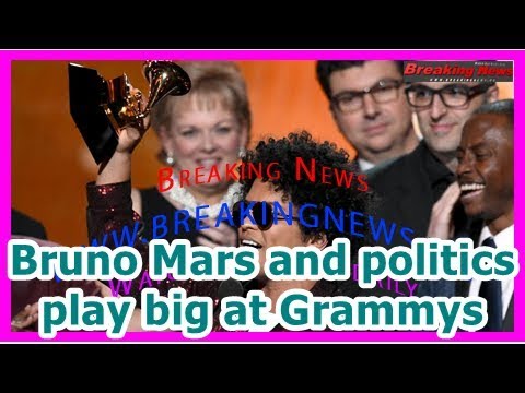 Bruno Mars and politics play big at Grammys
