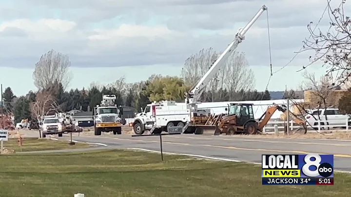 High winds bring down Shelley power poles