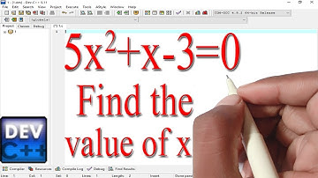 How to solve quadratic equations from c