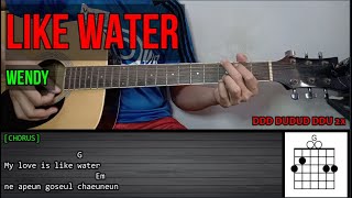 Wendy - LIKE WATER | Guitar Tutorial | LYRICS and CHORDS | Cover
