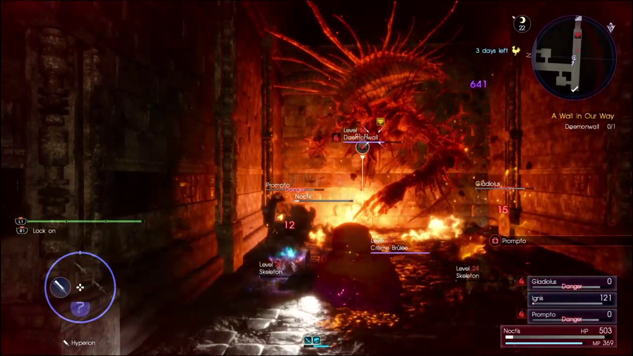 FINAL FANTASY XV ode to FFVII Daemon Wall