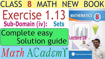 8th class math Exercise 1.13 solution guide about subset and power set || Class 8 math guide