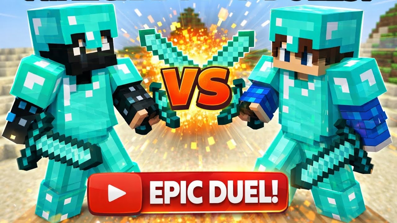 Minecraft first crazy pvp duel! end of crazy 🤪 