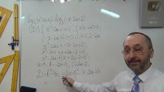 Логарифмічне рівняння з параметром 3 - 11 клас