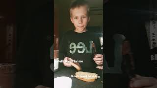 making nutella bread for me and my sibling