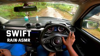 Maruti Suzuki SWIFT POV ASMR Rain Drive | 4K | GoPro