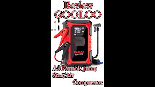 GOOLOO A3 Portable Jump Starter Air Compressor Review