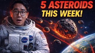 5 ASTEROIDS PASSING EARTH THIS WEEK! NASA Tracking Stadium-Sized Space Rock — Are We Safe?