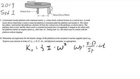 AP Physics C: Mechanics FRQ 2019 Set1 Q3 Walkthrough
