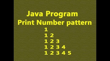 How to print Number pattern in Java (Hindi)