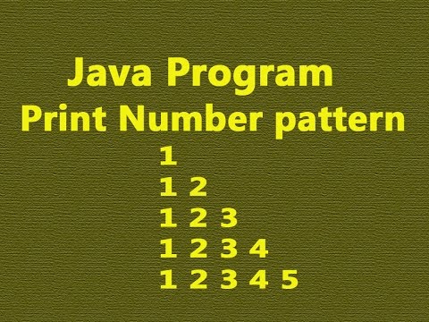 How to print Number pattern in Java (Hindi)