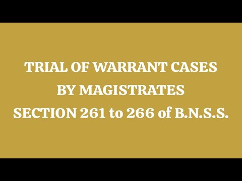 TRIAL OF WARRANT