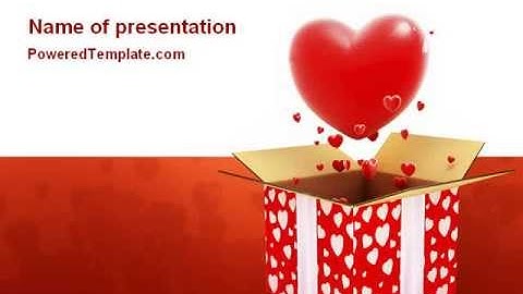 Free Love Present PowerPoint Template by PoweredTemplate.com