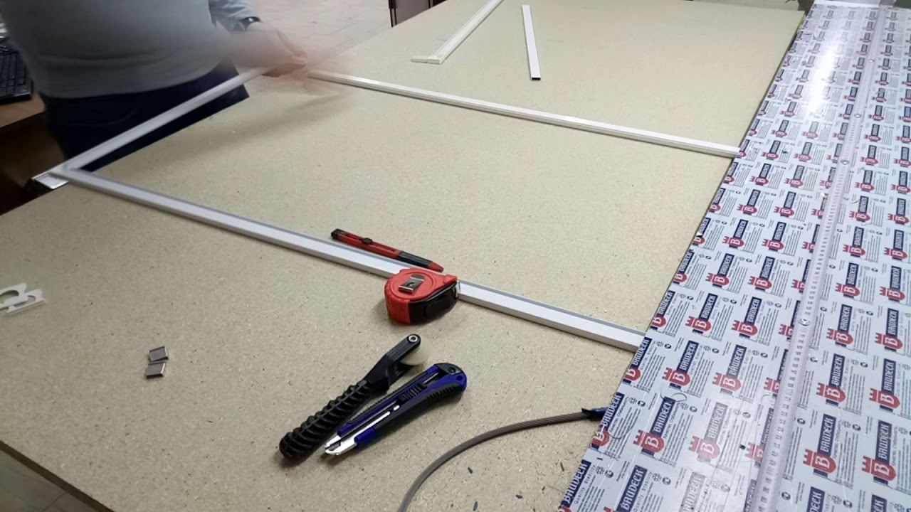 Изготовление москитной сетки - YouTube