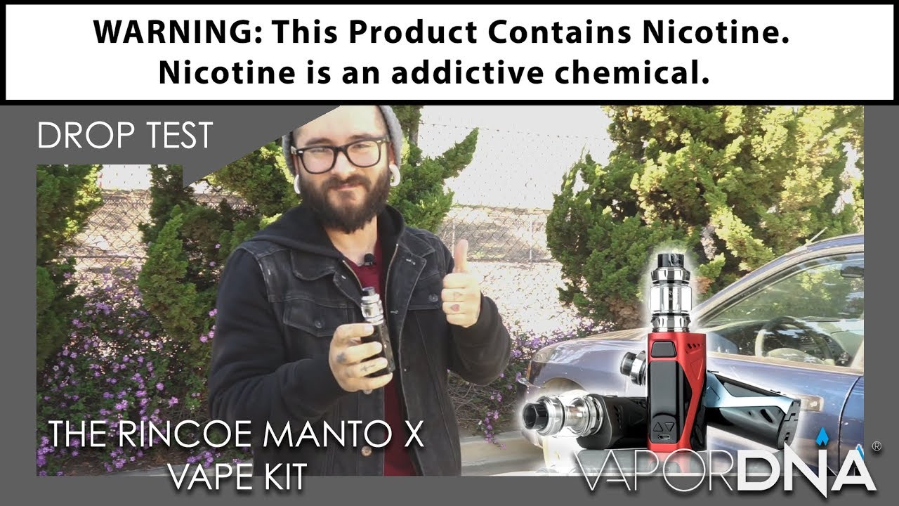 Rincoe Drop VaporDNA Drop Test ~ The Rincoe Manto X Vape Mod Starter Kit - YouTube