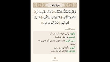 السراج في بيان غريب القران سورة الواقعة 6 مع تلاوة الشيخ سعد الغامدي