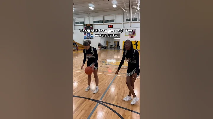 …We’ll stick to cheer😅😂#cheerleading #highschoolbasketball #basketball #highschool #cheerleader