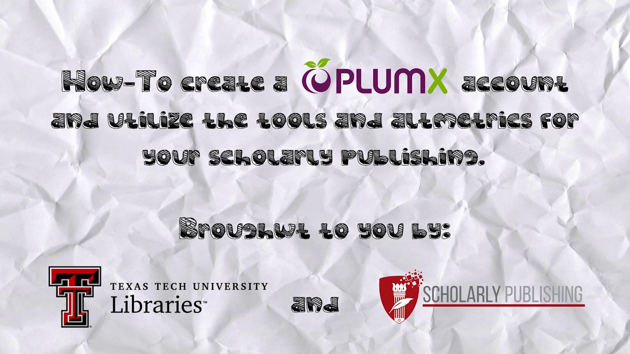 How to set up your TTU PlumX account