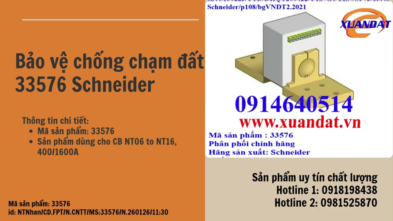 Bảo vệ chống chạm đất 33576 Schneider Nguyễn Thành Nhân 26 01 2026