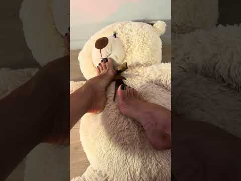 Stepping on My Giant Teddy Bear! 🧸👣