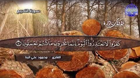 تلاوة نادرة سورة التحريم وماتيسر من سورة الحاقة بصوت الشيخ محمود علي البنا