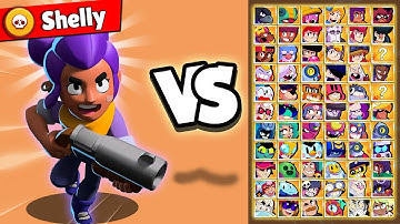 SUPER & without SUPER !!! Shelly 1v1 Every Brawler