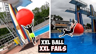WELTREKORD Vorbereitung + RIESEN Gymnastikball im Schwimmbad!! Fails vorprogrammiert