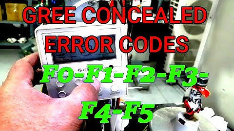 # GREE-Concealed error codes # F0-F1-F2-F3-F4-F5 error codes