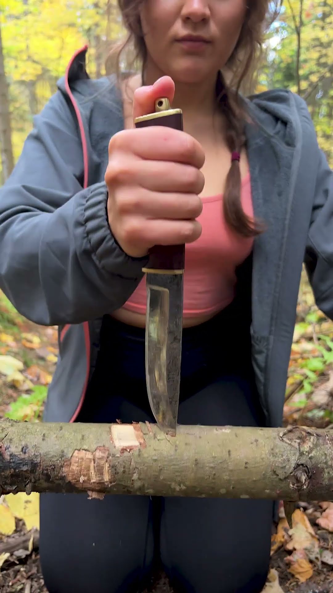 SHE WORKS great with a KNIFE #camping #survival #bushcraft #outdoors