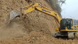 Denger cutting 😲 finishing boket 😱 Komatsu Excavator work 🥺 Nagaland new road!