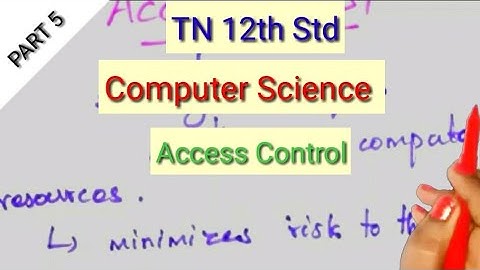 12th Std|Computer Science| Access Control | Scope |TN New Syllabus|Shyni Pradeep