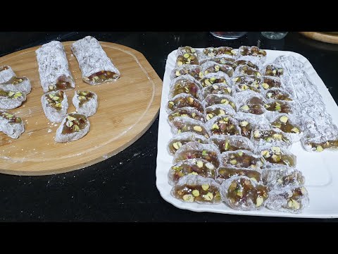 طريقة عمل حلقوم بالفستق الحلبي او حلقوم الحجاج لذيذ جدا