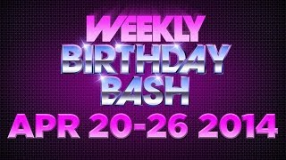 Celebrity Actor Birthdays - April 20-26, 2014 HD