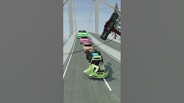 Big & Small Colorful Cars vs Giant Hammer #194 | BeamNG.drive