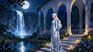 Medieval Instrumental Music | Silver Moon Reflections, Whispering Elven Melodies by the Waterfall