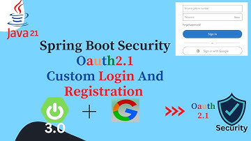 Oauth2.1 Custom Login And Registration | Spring Security 6 | java 21 #security #oauth2 #spring #java
