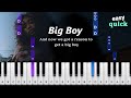 SZA - Big Boy ~ QUICK EASY PIANO TUTORIAL