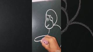Monkey 🐒 art with 3 number #art #drawing #shortvideo #youtubeshorts #shortsfeed
