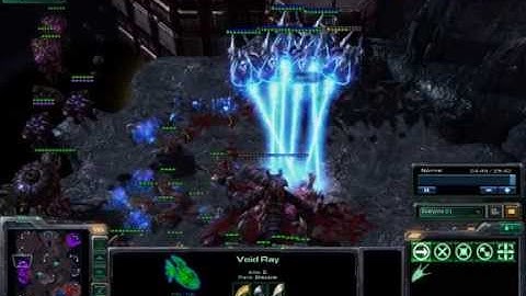 starcraft 2 protoss void rays gameplay.. danoob
