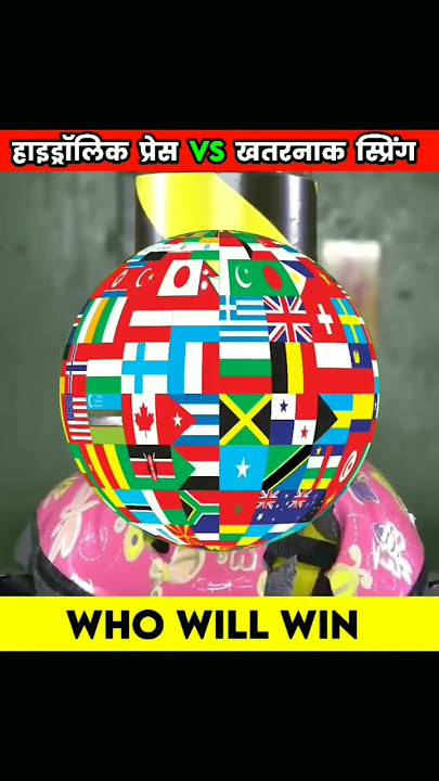 WHO WILL WIN Hydrolic press VS spring #spring #hydrolicpress #youtubeshorts #shorts