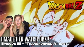 Girlfriend's Reaction To GOKU BECOMING A SUPER SAIYAN FOR THE FIRST TIME!!! DBZ Episode 95