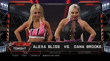 WWE 2K17 PS3 - Alexa Bliss VS Dana Brooke