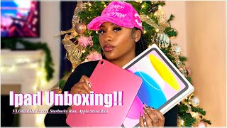 Vlogmas Week 2: Pink ipad Unboxing! || iPad 10 PINK Unboxing