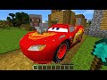 CURSED MINECRAFT BUT IT'S UNLUCKY LUCKY FUNNY MOMENTS I found a REAL Lightning McQueen