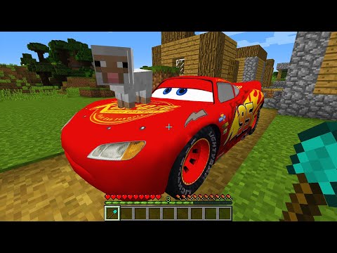 CURSED MINECRAFT BUT IT'S UNLUCKY LUCKY FUNNY MOMENTS I found a REAL Lightning McQueen