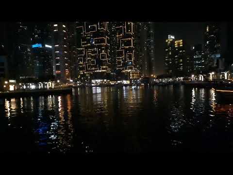 Dubai Marina Beautiful Buildings night time