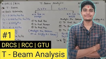 T beam Analysis - 1 | Flow Chart | T Beam Formula | DRCS | RCC | DOS | GTU | Amit Pokar