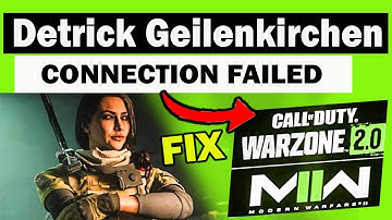 Warzone 2.0 Detrick #Geilenkirchen Connection failed fix | #Detrick error cod || by borntoplaygames