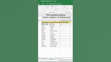 Menggabungkan teks/karakter menggunakan operator & #excel #belajarexcel #exceltips #exceltricks